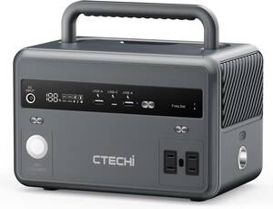 新品　CTECHi ポータブル電源 小型 300W ポータブルバッテリー 大容量 リン酸鉄リチウムイオン電池 299Wh/96000mAh 非常用電源 蓄電池