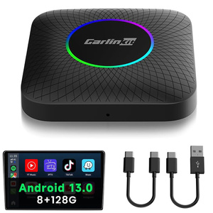 CarlinKit Tbox Ambient Android 13.0 システム CarPlay AI box 8+128GB オットキャスト P3 OTTOCAST プラグアンドプレイ Youtube Netflix