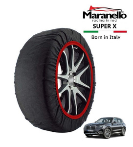 Maranello正規品 スノーソックス BMW X3 M40i 3BA-TY30 4WD 275/40R20 20インチ SUPER X 布製 タイヤ チェーン イタリア製