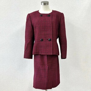 ★美品★GIVENCHY GLAMOUR 千鳥格子柄セットアップ Size13 ジバンシー Ladies レディース Houndstooth Setup Clothing RL Z37