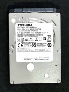 【送料無料】 ★ 1TB ★　TOSHIBA　/　MQ04ABF100　【使用時間：3415ｈ】　2023年製　良品　2.5インチ 内蔵HDD　7mm厚/SATA　東芝　