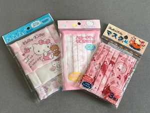 HELLO KITTY★ハローキティ◇ガーゼマスク/不織布マスク [各3枚入] 3セット 未使用品 ＊サンリオ キッズ 子供用