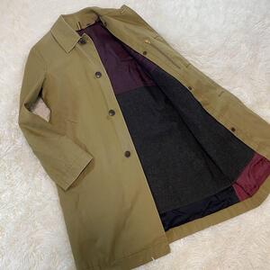 【希少LL/現行タグ/訳あり美品】Paul Smith ポールスミス トレンチコート ロングコート アウター ベルト ライナー ベージュ カーキ メンズ