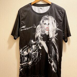 新品★Born this way★レディーガガ★Tシャツ★ユニセックス★Lブラック 半袖 バンドTシャツ 