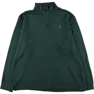 古着 ラルフローレン Ralph Lauren POLO RALPH LAUREN ESTATE RIB コットンニットハーフジップセーター メンズXL /eaa394652