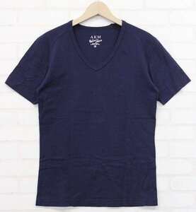 2T1075■クリックポスト対応商品■AKM×VelvaSheen 半袖VネックTシャツ USA製 ベルバシーン