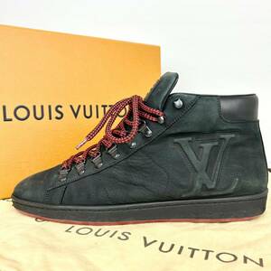 1円 【未使用級】 LOUIS VUITTON ルイヴィトン 【王者の貫禄】 メンズ ハイカット スニーカー シューズ 靴 レザー ブラック LVロゴ 7 26位