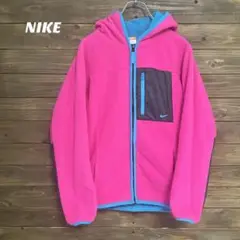 ♦︎【ナイキ】NIKE フリースジャケット ピンク フード L