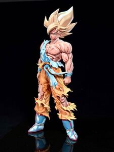 ドラゴンボールフィギュア 伝説の超サイヤ人 孫悟空 リペイント フィギュア 2D 二次元彩色