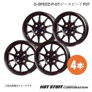 G-SPEED P-07 ムーヴ LA100系 ホイール 4本【14×4.5J 4-100 INSET45 ブラック&ブロンズクリア】HOT STUFF