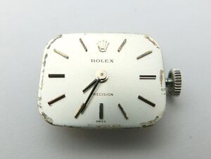 1000円スタート 文字盤&ムーブメント ROLEX ロレックス プレシジョン Cal.1400 手巻 MT スクエア アンティーク 部品/パーツ 難有 WHO E227