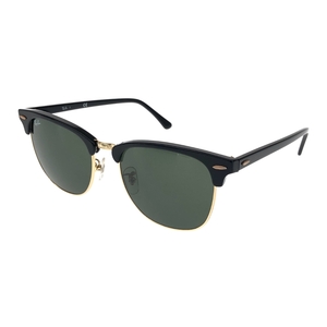 美品◆Ray-Ban レイバン クラブマスター サングラス◆RB3016F ブラック/ゴールドカラー ユニセックス メガネ 眼鏡 sunglasses 服飾小物