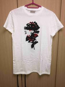 正規 13SS Dior Homme ディオールオム 薔薇 バラ プリント Tシャツ カットソー 白 XXS 333J660I7111