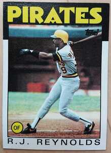 ★来日外国人 レイノルズ 横浜 大洋 ホエールズ 近鉄 バファローズ RJ REYNOLDS TOPPS 1986 メジャーリーグ MLB 大リーグ R.J. PIRATES