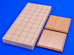 将棋盤　新桂5号折将棋盤(駒台付) 将棋盤サイズ30cm×33cm×厚み約1.3cm