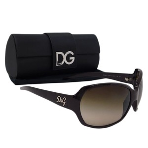 1円 ■ 極美品 D&G サングラス D&G8018 ブラウン系 プラスチック D&Gロゴ DOLCE&GABBANA ■E.Blgm.pS-11