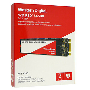Western Digital製 SSD WD Red SA500 NAS SATA WDS200T1R0B 2TB [管理:1000015021]