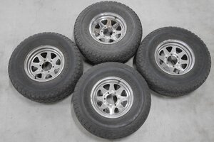 中古 サファリ Y60 ブリヂストン デューラー 31 x 10.5 R15 タイヤ ホイール 4本 セット BRIDGESTONE 31 10.50 R15 6穴 (HT4824)