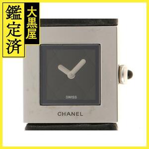 CHANEL　シャネル　マトラッセ　クォーツ　レディース　ブラック　SS/革【434】2120000282935