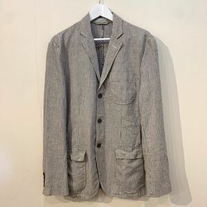 Ralph Lauren RUGBY cotton linen stripe jacket ラルフローレン ラグビー コットン リネン ストライプ テーラード ジャケット polo ポロ S