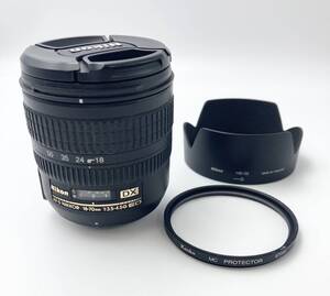 【1円スタート】☆カメラレンズ☆ ◆中古品◆　Nikon　ニコン　DX　AF-S　NIKKOR　18-70ｍｍ　1:3.5-4.5　Ｇ　ED　レンズフード　付き