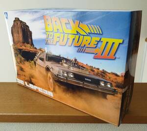 未組立品　AOSHIMAプラモデル　BACK TO THE FUTURE PART III　1/24 デロリアン　パートIII & レイルロード