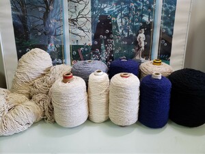 毛糸　絹　シルク　編み糸　(シルクコブリング)　業務用　業者卸　コーン巻き　綛