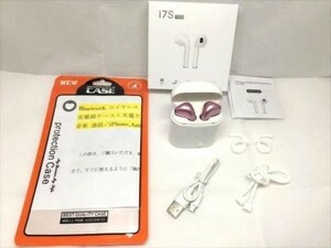 新品 Bluetooth ワイヤレス イヤホン(片耳x2個)＋充電器ケース＋充電ケーブル＋小物＋日本語説明書 音楽 通話 iPhone Android等対応 ピンク