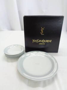 2041【本州のみ送料無料】YVES SAINTLAURENT イブサンローラン　皿セット　食器　