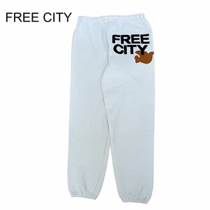 【FREE CITY】バードプリント　スウェットパンツ　Mサイズ