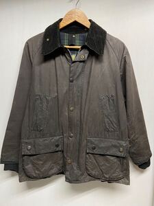 【Barbour バブアー】 BEDALE ビデイル オイルジャケット カバーオール コットン ブラウン ベーシック リペアあり 2501oki k