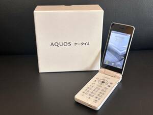 ソフトバンク AQUOS ケータイ4 ガラホ S205SH ホワイト 判定○ 通電○ ジャンク扱い 