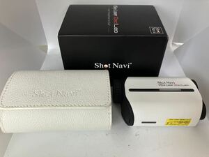 1円スタート Shot Navi ショットナビ ゴルフ レーザー距離測定器 Voice Laser Red Leo 白 ホワイト