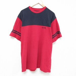 XL/古着 ラルフローレン Ralph Lauren チャップス 半袖 ブランド トップス メンズ 90s ワンポイントロゴ 鹿の子 大きいサイ