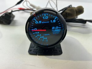 Defi デフィ Racer Gauge レーサーゲージ メーター ブースト計 ターボ計 52パイ 追加メーター 電子式 イルミ ブルー DF06504　内装　電装