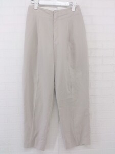 ◇ green label relaxing UNITED ARROWS タック スラックス パンツ サイズ38 ライトベージュ レディース P