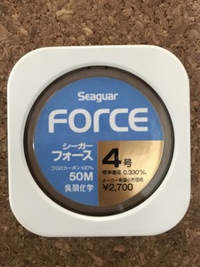 呉羽化学　クレハ　シーガー　フォース　FORCE　4号　50ｍ　クリア　1点　送料無料　L108