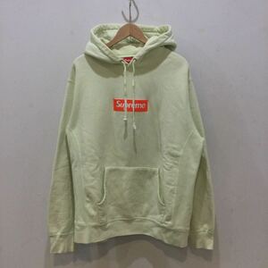 Supremeシュプリーム 17AW Box Logo Hooded Sweatshirt ボックスロゴ パーカー グリーン Lサイズ 691372