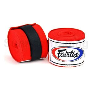 送料無料 新品 FAIRTEX フェアテックス コットン バンテージ 4.5Ｍ レッド 伸縮タイプ ムエイタイ キックボクシング MMA グローブ 格闘技