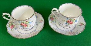 【906】ROYAL ALBERT カップ ソーサー 　2客セット（未使用品）