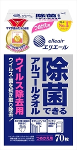 【まとめ買う-HRM18876418-2】Ｅ除菌ウィルス除去用詰替７０枚 【 大王製紙 】 【 ウェットティッシュ 】×6個セット