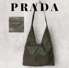 PRADA プラダ ショルダー バッグ カーキ ヴィンテージ感 テスートナイロン