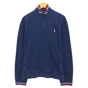 古着 ラルフローレン Ralph Lauren POLO by Ralph Lauren 鹿の子 ハーフジップスウェットシャツ トレーナー メンズL相当 /eaa486665