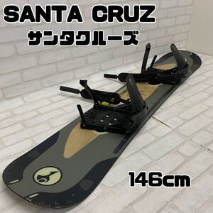 ◆SANTA CRUZ サンタクルーズ スノーボード 長さ146cm ドイツ製 ビンディング ブラック 黒 ウインタースポーツ スノボー 板 冬 ボード