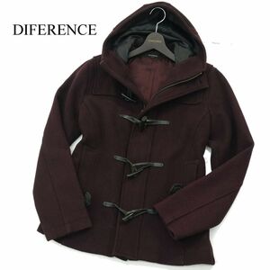 DIFFERENCE RUPERT ルパート 秋冬 裏地ストライプ ウール混★ ジップ 中綿 ダッフル コート Sz.L　メンズ　A3T14212_B#N