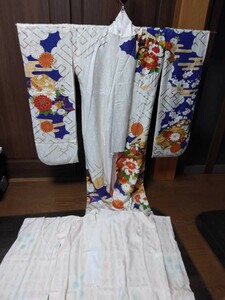 送料無料★　着物　振り袖　振袖　長襦袢　きもの　成人式　卒業式　刺繍　アンティーク着物　高級　★800