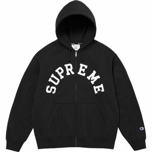 【新品 黒S Supreme Champion Zip Up Hooded Sweatshirt】 シュプリームチャンピオンパーカー bandana cross box logo burberry north face