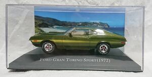 隔週刊アメリカンカーコレクション フォード グラン トリノ スポーツ FORD GRAN TORINO SPORT (1972) ミニカー 1/43 中古現状品