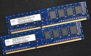 4GB 2枚組 (合計 8GB) PC3-12800 PC3-12800U DDR3-1600 240pin non-ECC Unbuffered DIMM 1Rx8(片面実装) NANYA (管:SA5793 x2s