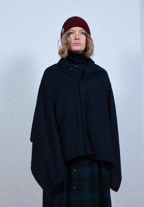 【美品】Engineered Garments エンジニアードガーメンツButton Shawl ウール ボタンショール ダークネイビー 